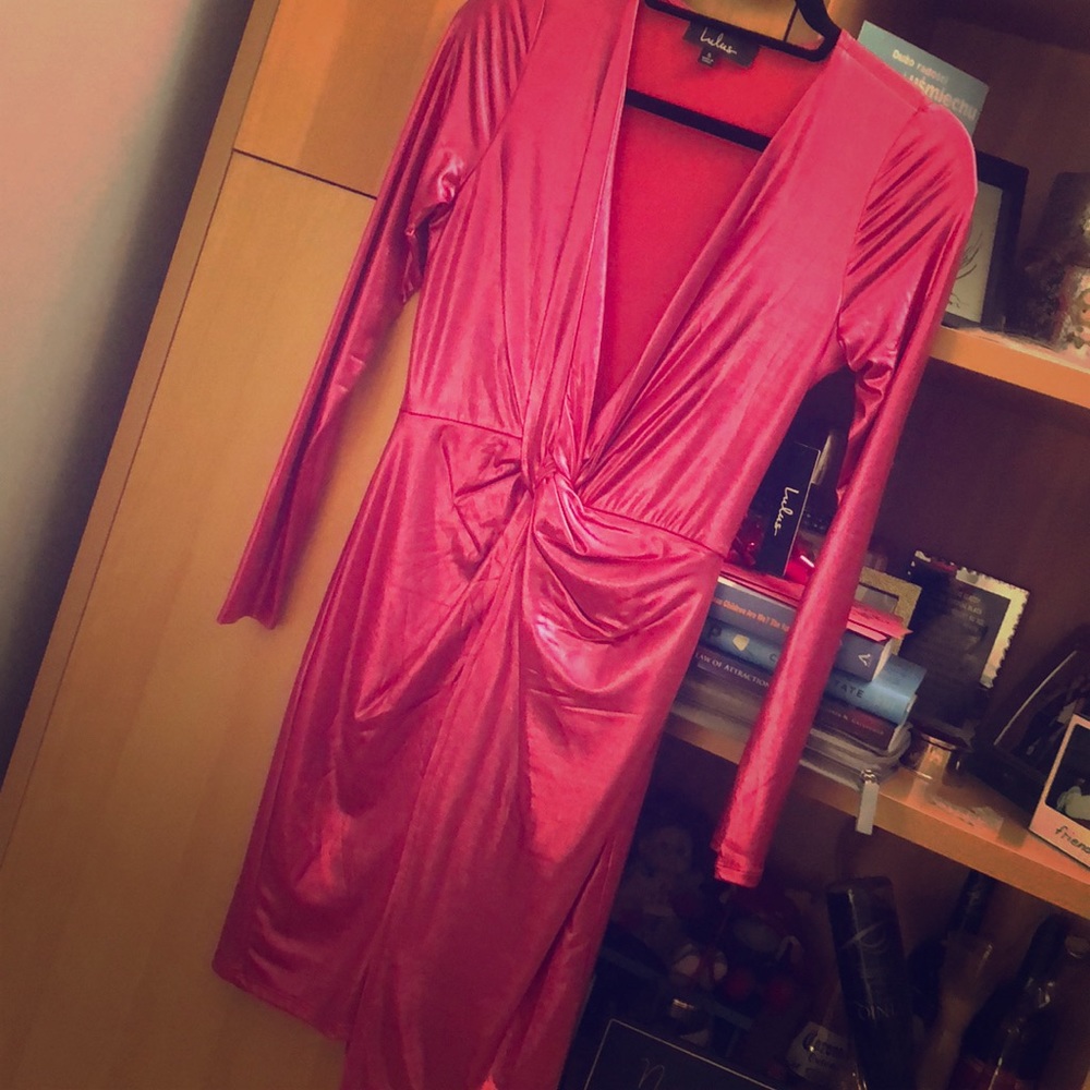 Lulus bright pink dress